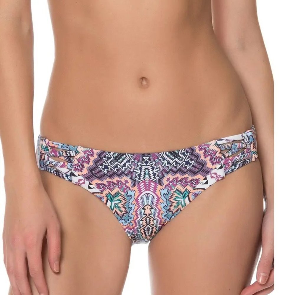 Red Carter Print Bikini Bottoms